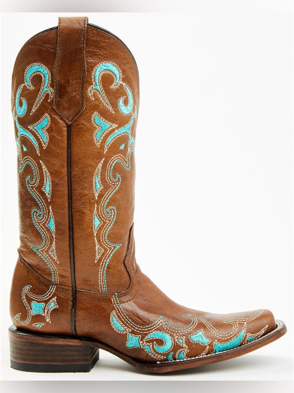 Circle G Western Embroidered Western Boots Turquoise 9